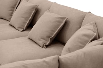 Rossita Lyx 5-seter Venstrevendt U-formet Ekstra dyp Sofa med Divan og Sjeselong i Stoff - Mørk brun - Møbler - Sofaer - U-sofa