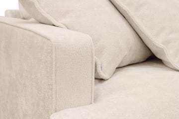 Rossita Lyx 5-seters høyrevendt U-formet ekstra dyp sofa med divan og sjeselong i chenille - Beige - Møbler - Sofaer - U-sofa