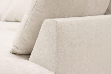 Rossita Lyx 5-seters høyrevendt U-formet ekstra dyp sofa med divan og sjeselong i chenille - Beige - Møbler - Sofaer - U-sofa