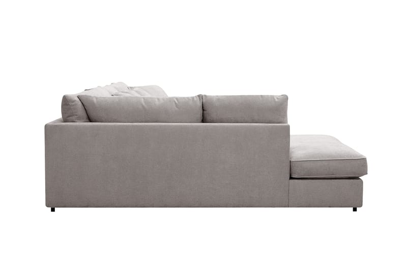 Rossita Lyx 5-seters høyrevendt U-formet ekstra dyp sofa med divan og sjeselong i chenille - Grå/Brun - Møbler - Sofaer - U-sofa