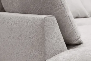 Rossita Lyx 5-seters høyrevendt U-formet ekstra dyp sofa med divan og sjeselong i chenille - Grå/Brun - Møbler - Sofaer - U-sofa