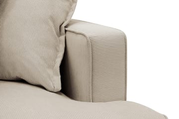 Rossita Lyx 5-seters høyrevendt U-formet ekstra dyp sofa med divan og sjeselong i manchester - Krem - Møbler - Sofaer - U-sofa
