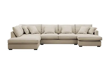 Rossita Lyx 5-seters høyrevendt U-formet ekstra dyp sofa med divan og sjeselong i manchester
