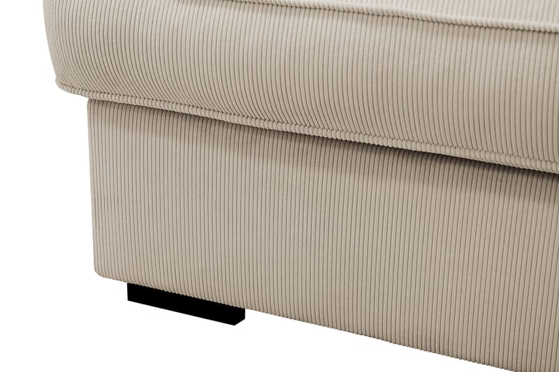 Rossita Lyx 5-seters høyrevendt U-formet ekstra dyp sofa med divan og sjeselong i manchester - Krem - Møbler - Sofaer - U-sofa