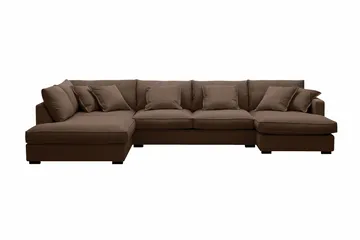 Rossita Lyx 5-seters høyrevendt U-formet ekstra dyp sofa med divan og sjeselong i manchester