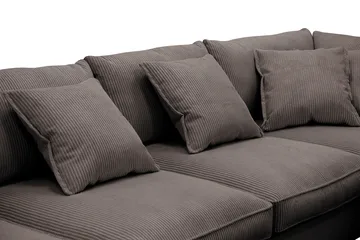 Rossita Lyx 5-seters høyrevendt U-formet ekstra dyp sofa med divan og sjeselong i manchester - Mørkegrå - Møbler - Sofaer - U-sofa