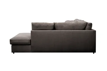 Rossita Lyx 5-seters høyrevendt U-formet ekstra dyp sofa med divan og sjeselong i manchester - Mørkegrå - Møbler - Sofaer - U-sofa