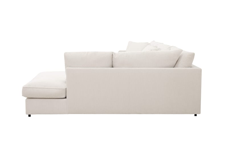 Rossita Lyx 5-seters høyrevendt U-formet ekstra dyp sofa med divan og sjeselong i manchester - Offwhite - Møbler - Sofaer - U-sofa
