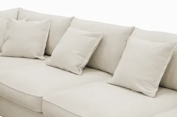 Rossita Lyx 5-seters høyrevendt U-formet ekstra dyp sofa med divan og sjeselong i stoff - Beige - Møbler - Sofaer - U-sofa