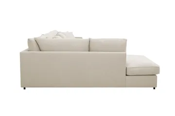 Rossita Lyx 5-seters høyrevendt U-formet ekstra dyp sofa med divan og sjeselong i stoff - Beige - Møbler - Sofaer - U-sofa