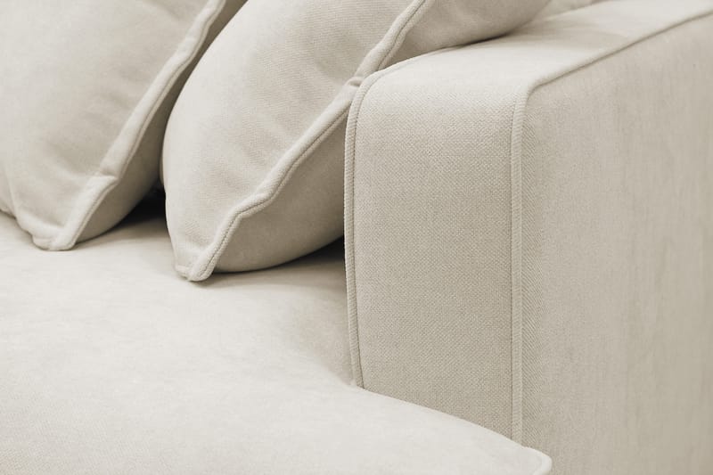 Rossita Lyx 5-seters høyrevendt U-formet ekstra dyp sofa med divan og sjeselong i stoff - Beige - Møbler - Sofaer - U-sofa