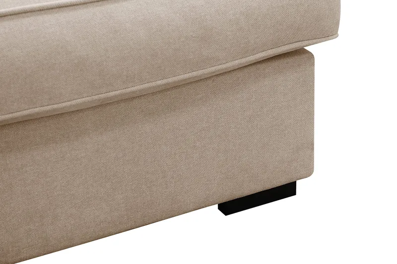 Rossita Lyx 5-seters høyrevendt U-formet ekstra dyp sofa med divan og sjeselong i stoff - Lysebrun - Møbler - Sofaer - U-sofa