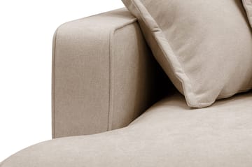 Rossita Lyx 5-seters høyrevendt U-formet ekstra dyp sofa med divan og sjeselong i stoff - Lysebrun - Møbler - Sofaer - U-sofa