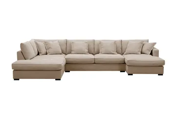 Rossita Lyx 5-seters høyrevendt U-formet ekstra dyp sofa med divan og sjeselong i stoff
