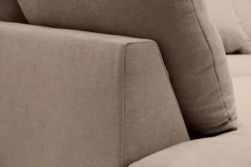 Rossita Lyx 5-seters høyrevendt U-formet ekstra dyp sofa med divan og sjeselong i stoff - Mørkebrun - Møbler - Sofaer - U-sofa