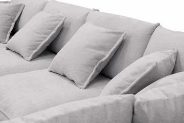 Rossita Lyx 5-seters venstrevendt U-formet ekstra dyp sofa med divan og sjeselong i chenille - Grå - Møbler - Sofaer - U-sofa