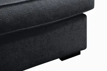 Rossita Lyx 5-seters venstrevendt U-formet ekstra dyp sofa med divan og sjeselong i chenille - Svart - Møbler - Sofaer - U-sofa