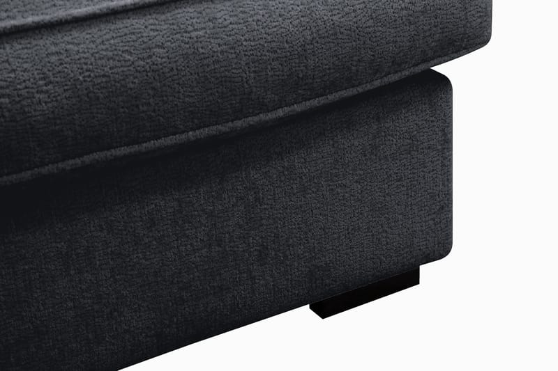 Rossita Lyx 5-seters venstrevendt U-formet ekstra dyp sofa med divan og sjeselong i chenille - Svart - Møbler - Sofaer - U-sofa