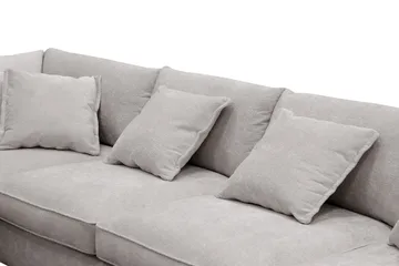 Rossita Lyx 5-seters venstrevendt U-formet ekstra dyp sofa med divan og sjeselong i chenille - Trenza 08, Grå/Brun Chenille - Møbler - Sofaer - U-sofa