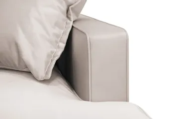 Rossita Lyx 5-seters venstrevendt U-formet ekstra dyp sofa med divan og sjeselong i fløyel - Beige - Møbler - Sofaer - Fløyelssofaer