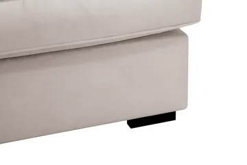 Rossita Lyx 5-seters venstrevendt U-formet ekstra dyp sofa med divan og sjeselong i fløyel - Beige - Møbler - Sofaer - Fløyelssofaer