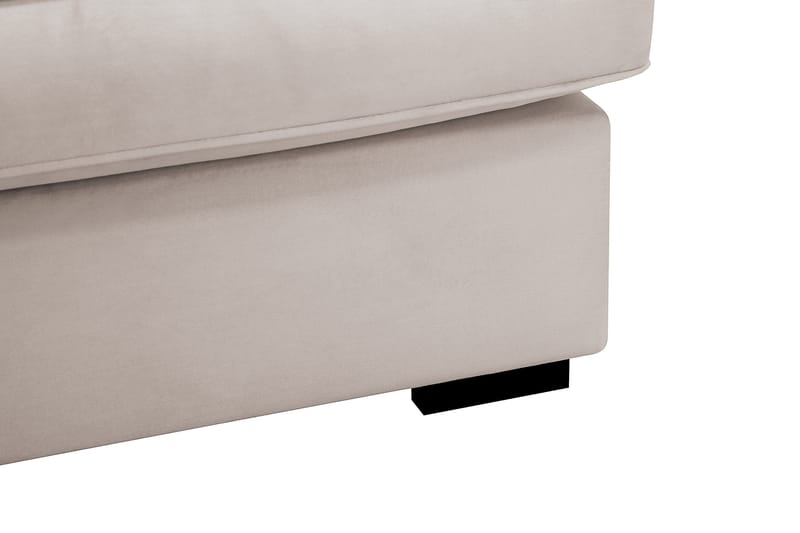 Rossita Lyx 5-seters venstrevendt U-formet ekstra dyp sofa med divan og sjeselong i fløyel - Beige - Møbler - Sofaer - Fløyelssofaer