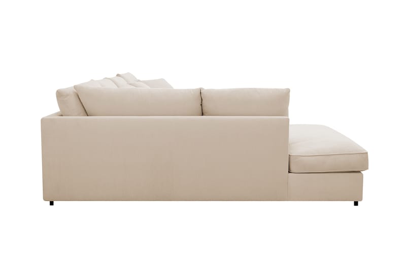 Rossita Lyx 5-seters venstrevendt U-formet ekstra dyp sofa med divan og sjeselong i manchester - Beige - Møbler - Sofaer - U-sofa