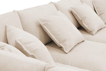 Rossita Lyx 5-seters venstrevendt U-formet ekstra dyp sofa med divan og sjeselong i manchester - Beige - Møbler - Sofaer - U-sofa