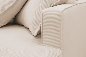 Rossita Lyx 5-seters venstrevendt U-formet ekstra dyp sofa med divan og sjeselong i manchester - Beige - Møbler - Sofaer - U-sofa