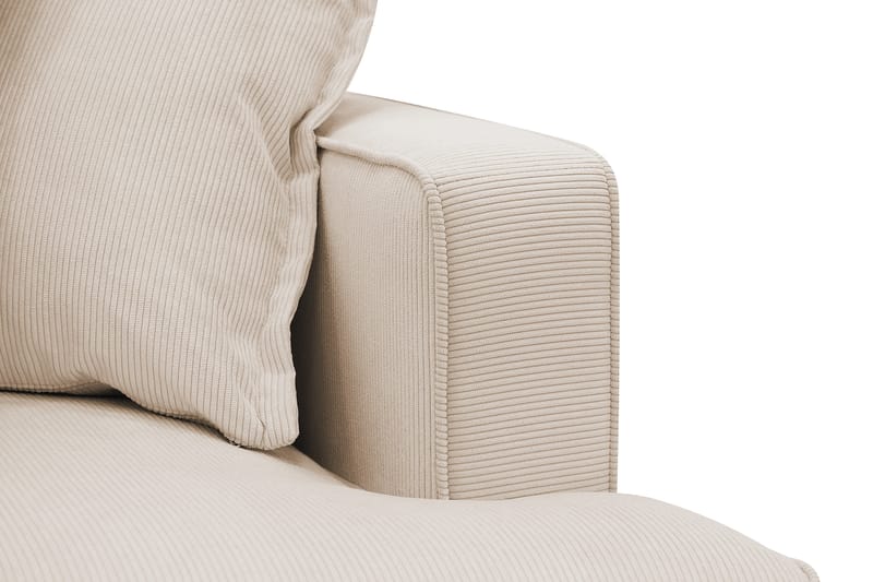 Rossita Lyx 5-seters venstrevendt U-formet ekstra dyp sofa med divan og sjeselong i manchester - Beige - Møbler - Sofaer - U-sofa