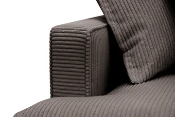 Rossita Lyx 5-seters venstrevendt U-formet ekstra dyp sofa med divan og sjeselong i manchester - Brun - Møbler - Sofaer - U-sofa