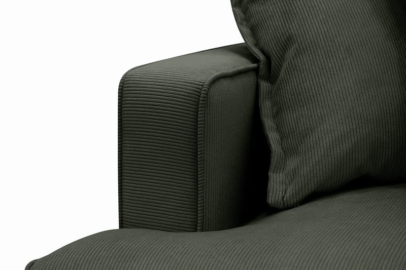 Rossita Lyx 5-seters venstrevendt U-formet ekstra dyp sofa med divan og sjeselong i manchester - Mørkegrønn - Møbler - Sofaer - U-sofa