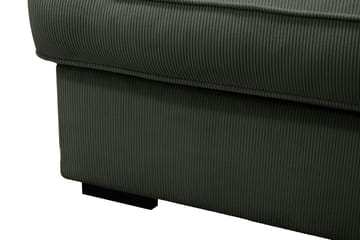 Rossita Lyx 5-seters venstrevendt U-formet ekstra dyp sofa med divan og sjeselong i manchester - Mørkegrønn - Møbler - Sofaer - U-sofa