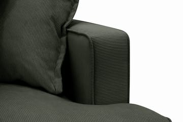 Rossita Lyx 5-seters venstrevendt U-formet ekstra dyp sofa med divan og sjeselong i manchester - Mørkegrønn - Møbler - Sofaer - U-sofa