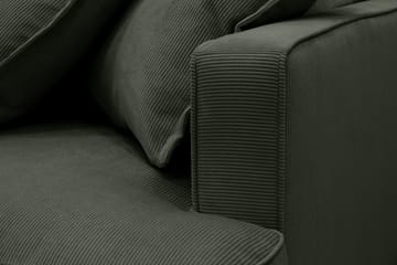 Rossita Lyx 5-seters venstrevendt U-formet ekstra dyp sofa med divan og sjeselong i manchester - Mørkegrønn - Møbler - Sofaer - U-sofa