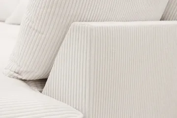 Rossita Lyx 5-seters venstrevendt U-formet ekstra dyp sofa med divan og sjeselong i manchester - Naturhvit - Møbler - Sofaer - U-sofa