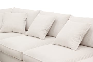 Rossita Lyx 5-seters venstrevendt U-formet ekstra dyp sofa med divan og sjeselong i manchester - Offwhite - Møbler - Sofaer - U-sofa