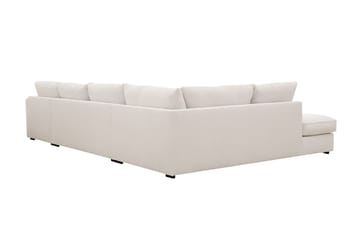 Rossita Lyx 5-seters venstrevendt U-formet ekstra dyp sofa med divan og sjeselong i manchester - Offwhite - Møbler - Sofaer - U-sofa