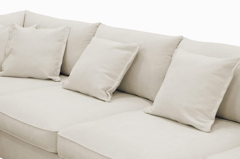 Rossita Lyx 5-seters venstrevendt U-formet ekstra dyp sofa med divan og sjeselong i stoff - Beige - Møbler - Sofaer - U-sofa