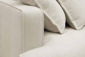 Rossita Lyx 5-seters venstrevendt U-formet ekstra dyp sofa med divan og sjeselong i stoff - Beige - Møbler - Sofaer - U-sofa