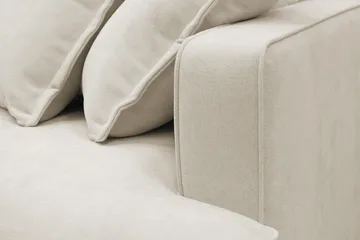 Rossita Lyx 5-seters venstrevendt U-formet ekstra dyp sofa med divan og sjeselong i stoff - Beige - Møbler - Sofaer - U-sofa