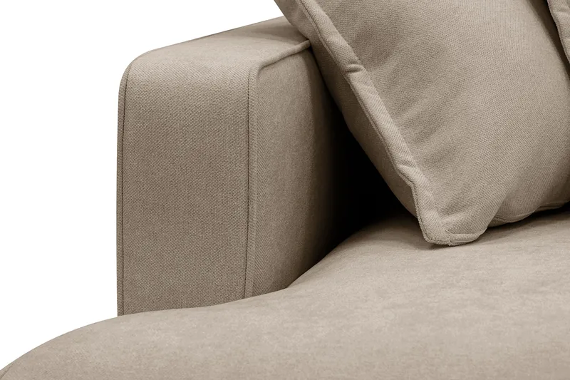 Rossita Lyx 5-seters venstrevendt U-formet ekstra dyp sofa med divan og sjeselong i stoff - Brun - Møbler - Sofaer - U-sofa