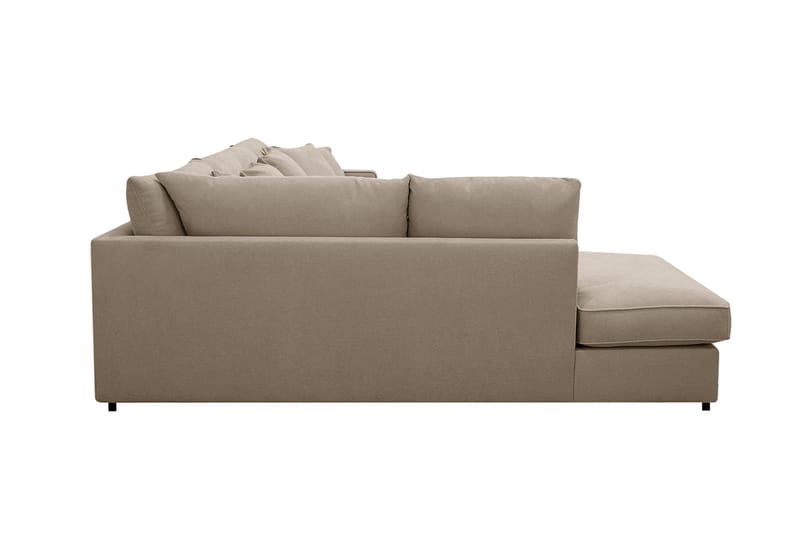 Rossita Lyx 5-seters venstrevendt U-formet ekstra dyp sofa med divan og sjeselong i stoff - Brun - Møbler - Sofaer - U-sofa