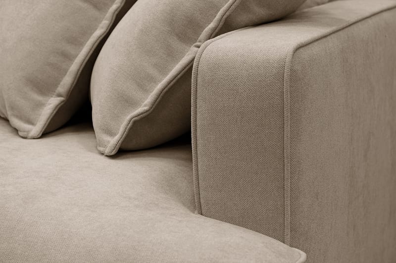 Rossita Lyx 5-seters venstrevendt U-formet ekstra dyp sofa med divan og sjeselong i stoff - Brun - Møbler - Sofaer - U-sofa