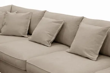 Rossita Lyx 5-seters venstrevendt U-formet ekstra dyp sofa med divan og sjeselong i stoff - Brun - Møbler - Sofaer - U-sofa