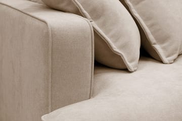 Rossita Lyx 5-seters venstrevendt U-formet ekstra dyp sofa med divan og sjeselong i stoff - Lysebrun - Møbler - Sofaer - U-sofa