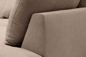 Rossita Lyx 5-seters venstrevendt U-formet ekstra dyp sofa med divan og sjeselong i stoff - Mørkebrun - Møbler - Sofaer - U-sofa