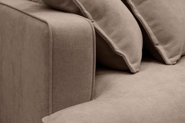 Rossita Lyx 5-seters venstrevendt U-formet ekstra dyp sofa med divan og sjeselong i stoff - Mørkebrun - Møbler - Sofaer - U-sofa
