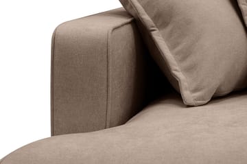 Rossita Lyx 5-seters venstrevendt U-formet ekstra dyp sofa med divan og sjeselong i stoff - Mørkebrun - Møbler - Sofaer - U-sofa