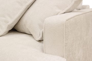 Rossita Lyx 6-seters høyrevendt U-formet ekstra dyp sofa med divan og sjeselong i chenille - Beige - Møbler - Sofaer - U-sofa